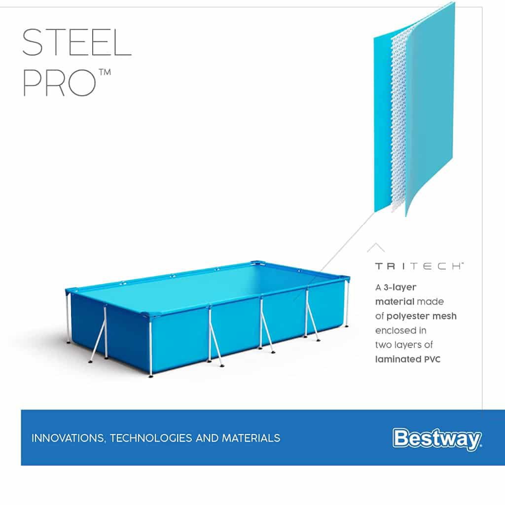 ⁦Steel Pro™ Piscine Rectangulaire 221 x 150 x 43cm Bestway 56401⁩ - الصورة ⁦3⁩