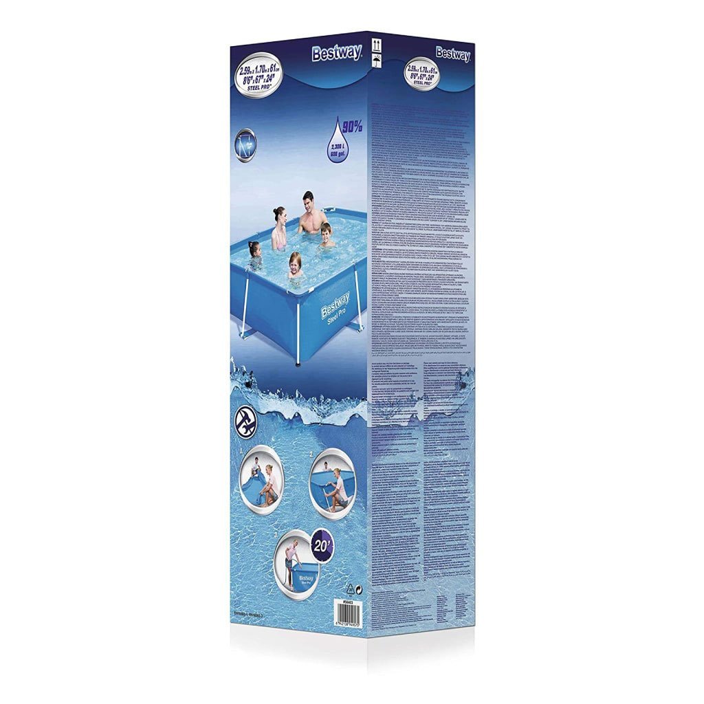 ⁦Steel Pro™ Piscine Rectangulaire 259 x 170 x 61cm Bestway 56403⁩ - الصورة ⁦3⁩