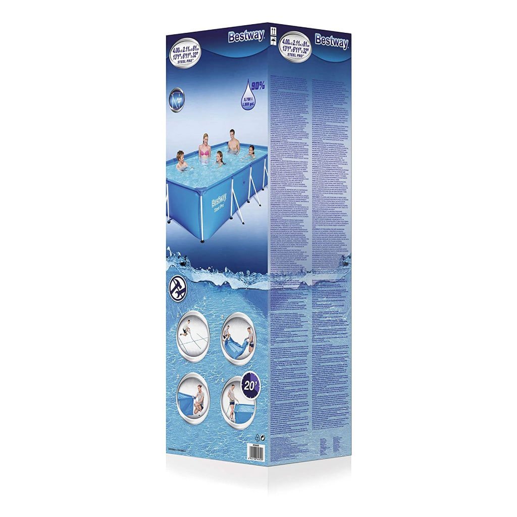 Steel Pro™ Piscine Rectangulaire 400 x 211 x 81cm Bestway - الصورة 3
