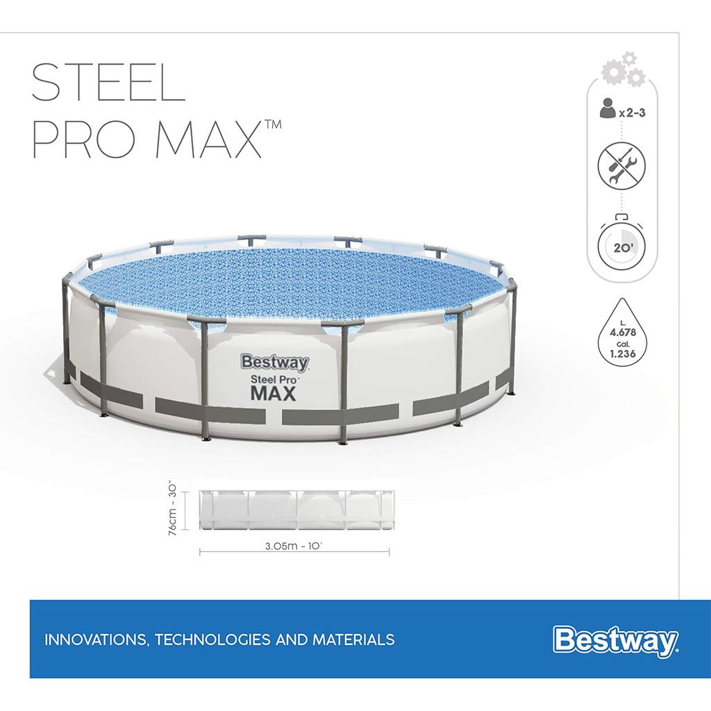 ⁦Steel Pro Max™ Piscine Ronde Avec Filtre et Pompe 305x76cm Bestway⁩ - الصورة ⁦8⁩