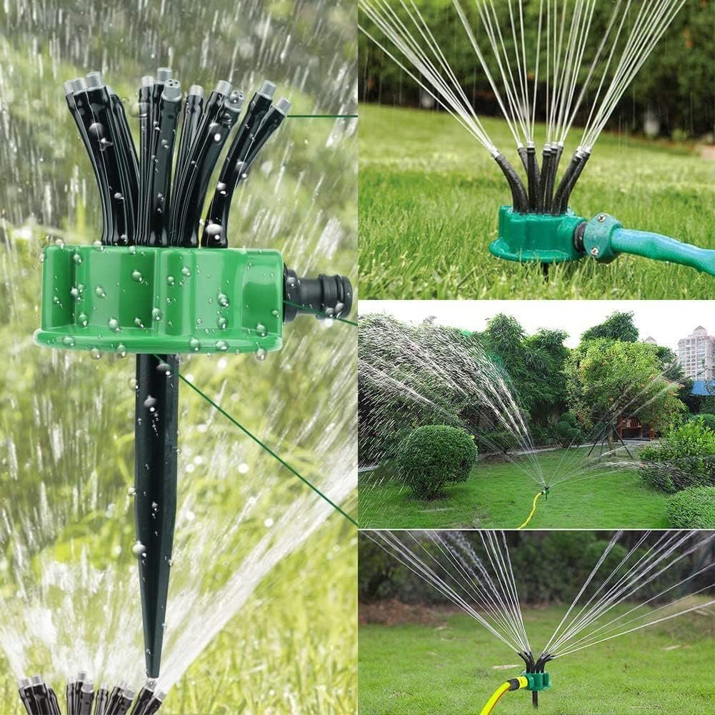 ⁦Arroseur de Jardin Rotatif 360 dégrée Multidirectionnel 12 Tuyaux Flexibles - رشاش مياه حدائق متعدد الاتجاهات 360 درجة بـ 12 خرطوم مرن⁩ - الصورة ⁦8⁩