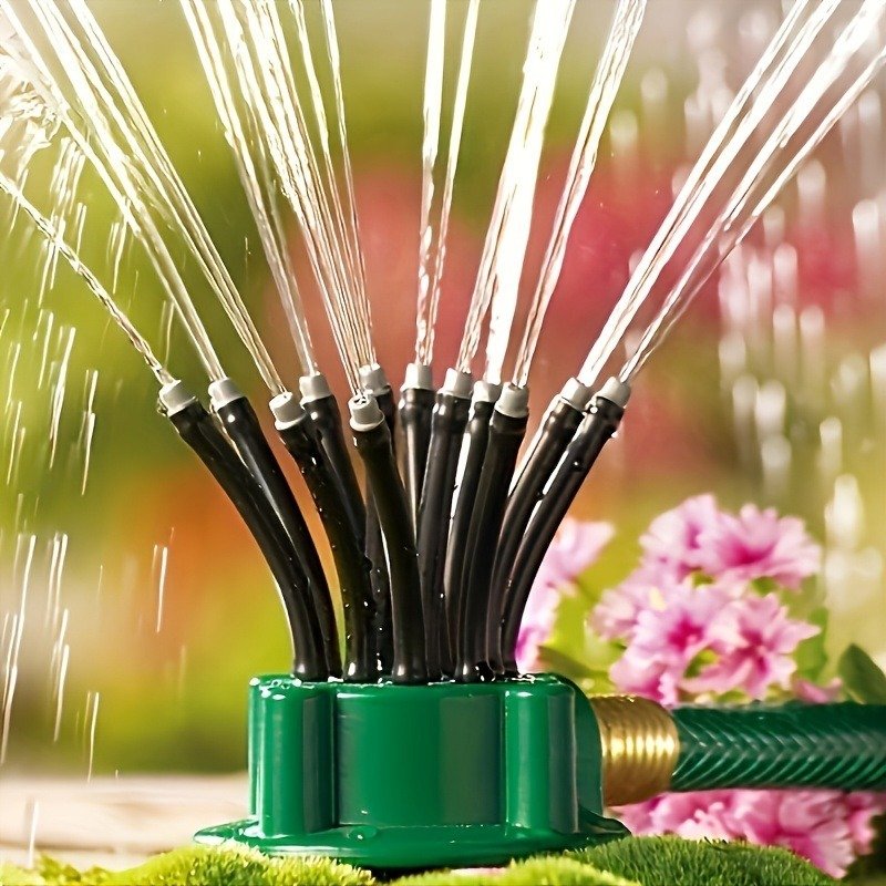 ⁦Arroseur de Jardin Rotatif 360 dégrée Multidirectionnel 12 Tuyaux Flexibles - رشاش مياه حدائق متعدد الاتجاهات 360 درجة بـ 12 خرطوم مرن⁩ - الصورة ⁦9⁩