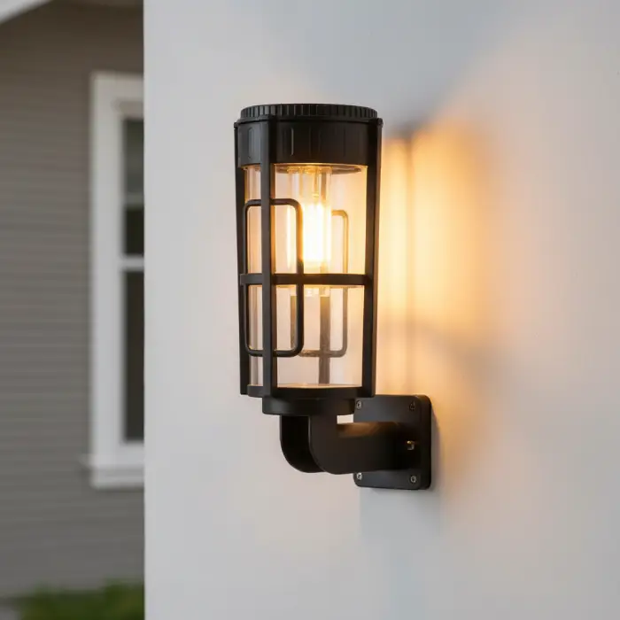⁦Éclairage Solaire de Jardin Extérieur avec Support Murale HW-1288B - مصابيح حدائق شمسية فاخرة إضاءة دافئة⁩ - الصورة ⁦14⁩