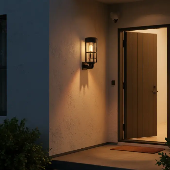 ⁦Éclairage Solaire de Jardin Extérieur avec Support Murale HW-1288B - مصابيح حدائق شمسية فاخرة إضاءة دافئة⁩ - الصورة ⁦7⁩