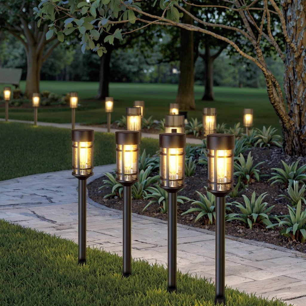 ⁦Éclairage Solaire de Jardin Extérieur avec Support Murale HW-1288B - مصابيح حدائق شمسية فاخرة إضاءة دافئة⁩ - الصورة ⁦8⁩