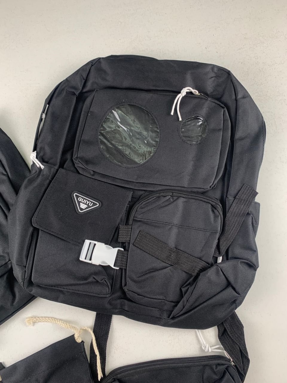 ⁦Ensemble de sacs d’école Kawai pour adolescents 5Pcs Guiyu V2 Noir – محفظة 5 قطع كاواي أسود⁩ - الصورة ⁦4⁩