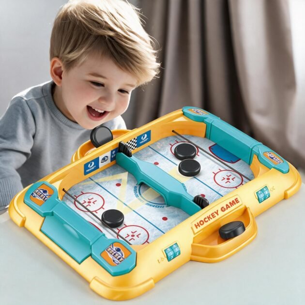 Jeu de Hockey Jeu de Table Compétitif avec Élastiques u0026 Compteur de Points - لعبة هوكي التفاعلية للأطفال والعائلة