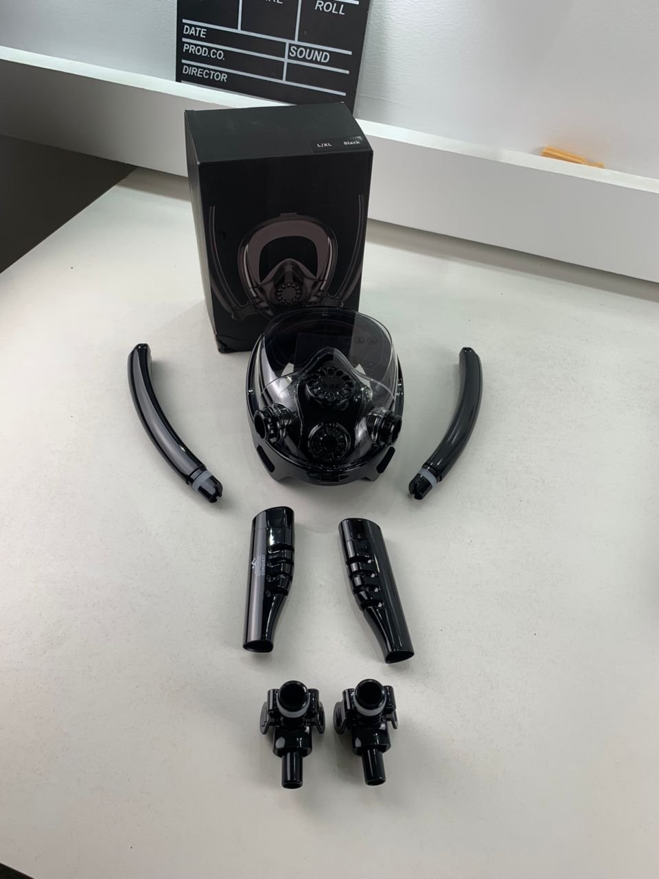 Masque de Plongée Intégral 180 ° Grande vue Anti-buée avec Double Tubes- قناع غوص إحترافي - الصورة 4