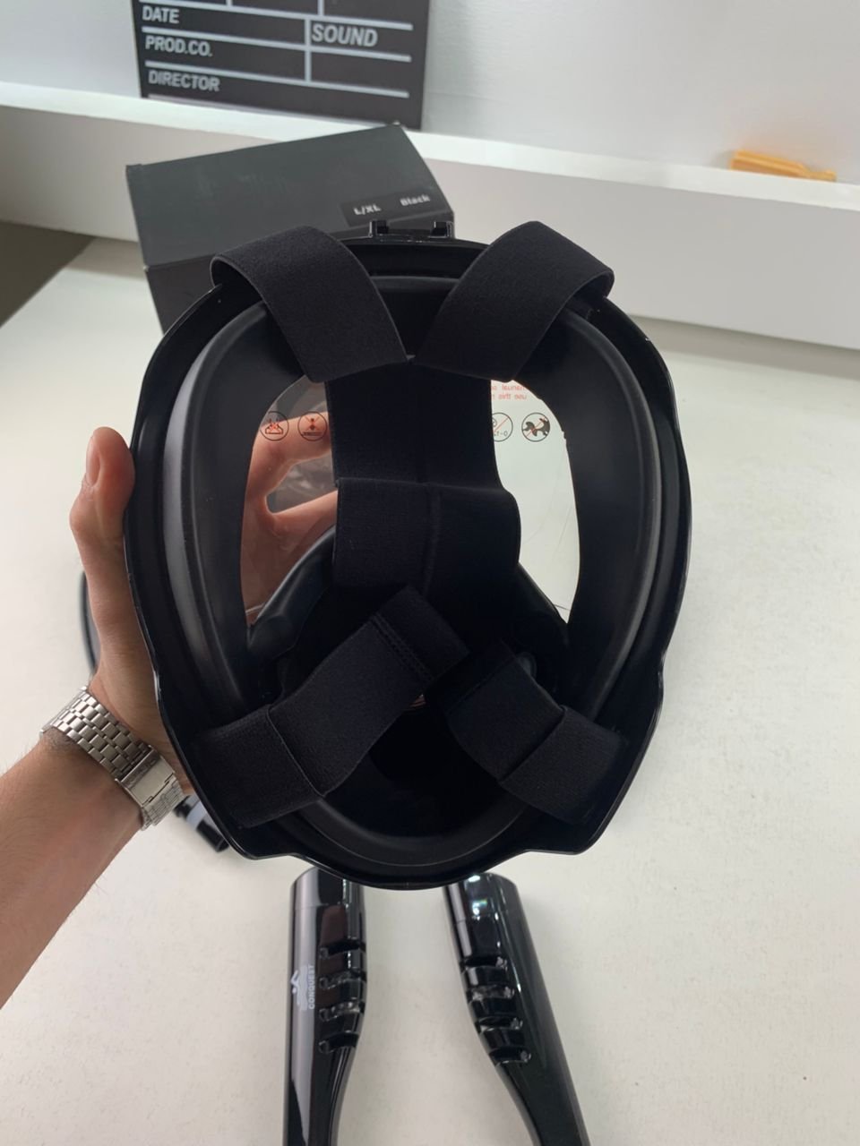 Masque de Plongée Intégral 180 ° Grande vue Anti-buée avec Double Tubes- قناع غوص إحترافي - الصورة 5