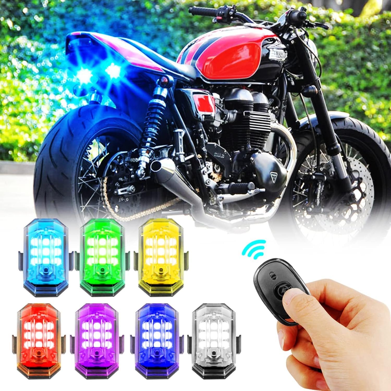 Mini Lumières LED Flash Anti-Collision avec Télécommande sans Fil 30 Modes 2Pcs - أضواء فلاش مع ريموت كنترول لاسلكي لسائقي الدراجات - الصورة 14