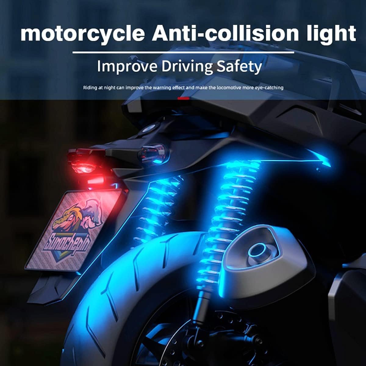 Mini Lumières LED Flash Anti-Collision avec Télécommande sans Fil 30 Modes 2Pcs - أضواء فلاش مع ريموت كنترول لاسلكي لسائقي الدراجات - الصورة 5
