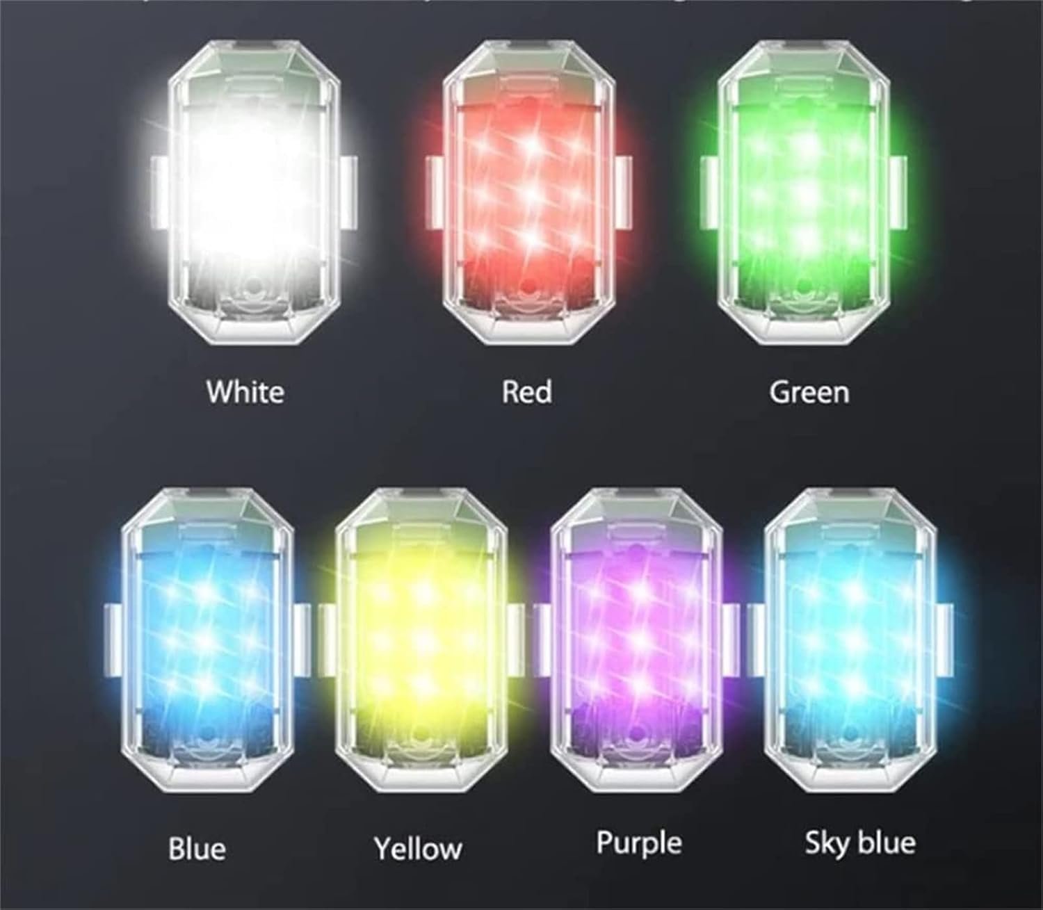 Mini Lumières LED Flash Anti-Collision avec Télécommande sans Fil 30 Modes 2Pcs - أضواء فلاش مع ريموت كنترول لاسلكي لسائقي الدراجات - الصورة 7