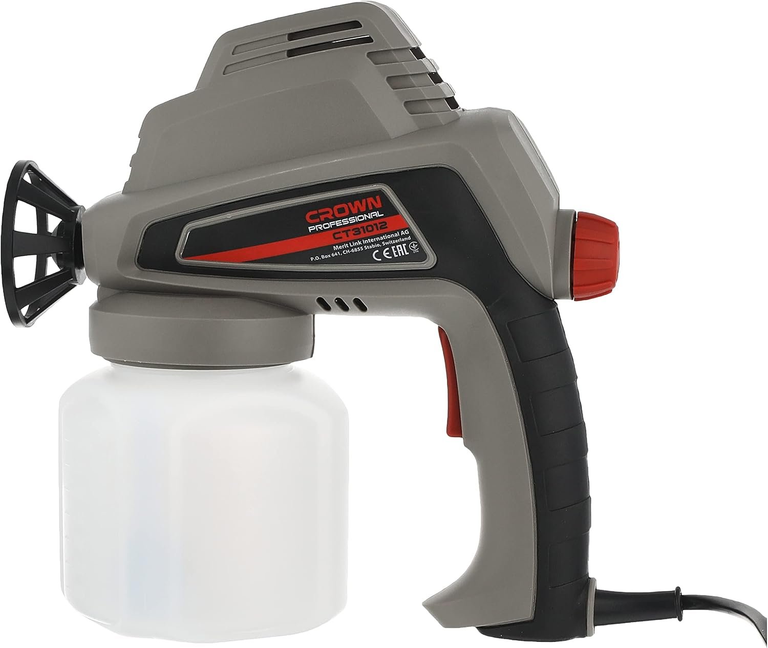 ⁦Pistolet à Peinture Électrique Crown 80W 700ml CT31012 Pression 140 Bar - مسدس رش دهان كهربائي 80 واط سعة 700 مل من كراون⁩ - الصورة ⁦3⁩