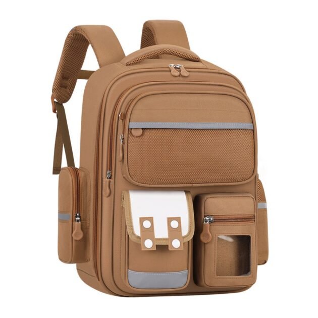 Sac à Dos Enfant pour École primaire de Haute Qualité Marron – حقيبة ظهر مدرسية للأطفال بني