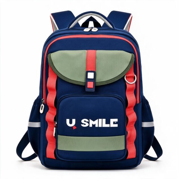 Sac à Dos Scolaire pour Enfnats U-Smile Bleu et Vert SACKDS09BV - حقيبة مدرسية للأطفال