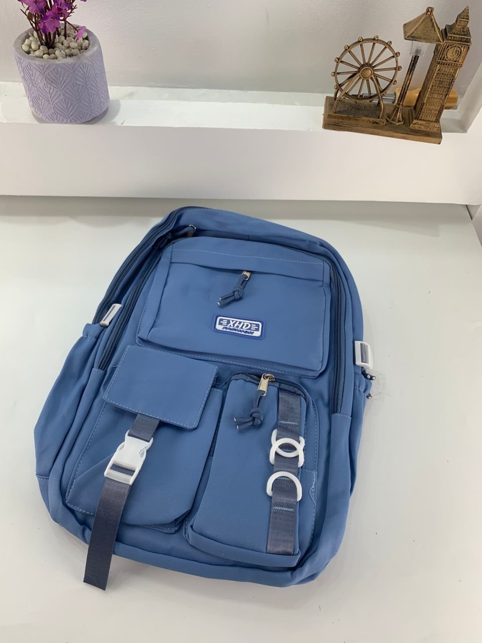 Sacs à dos d’école Style Décontracté XHD Bleu – حقيبة ظهر مدرسية أزرق - الصورة 3
