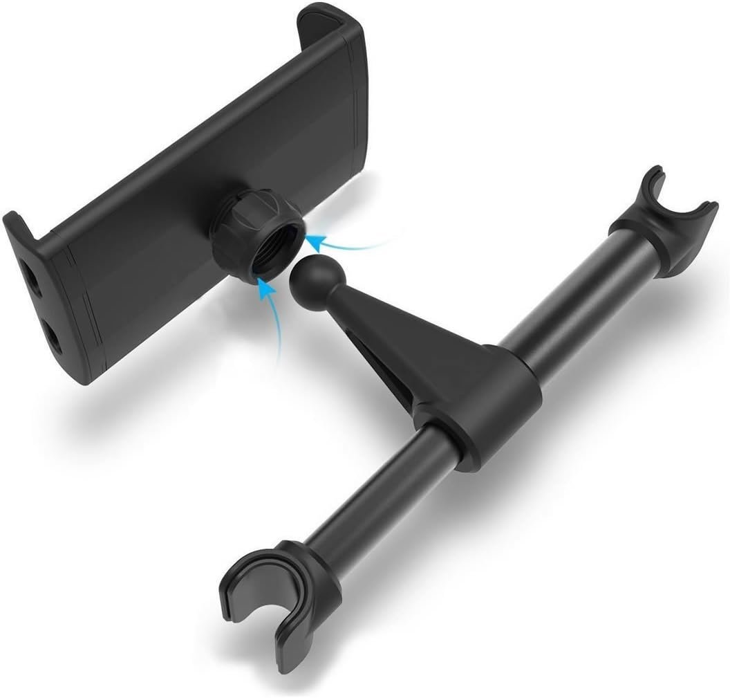 ⁦Support de Voiture pour Appui-Tête Tablettes et Smartphones avec Accès Chargeur - حامل هاتف وتابلت لمقعد السيارة الخلفي قابل للدوران 360 درجة⁩ - الصورة ⁦4⁩