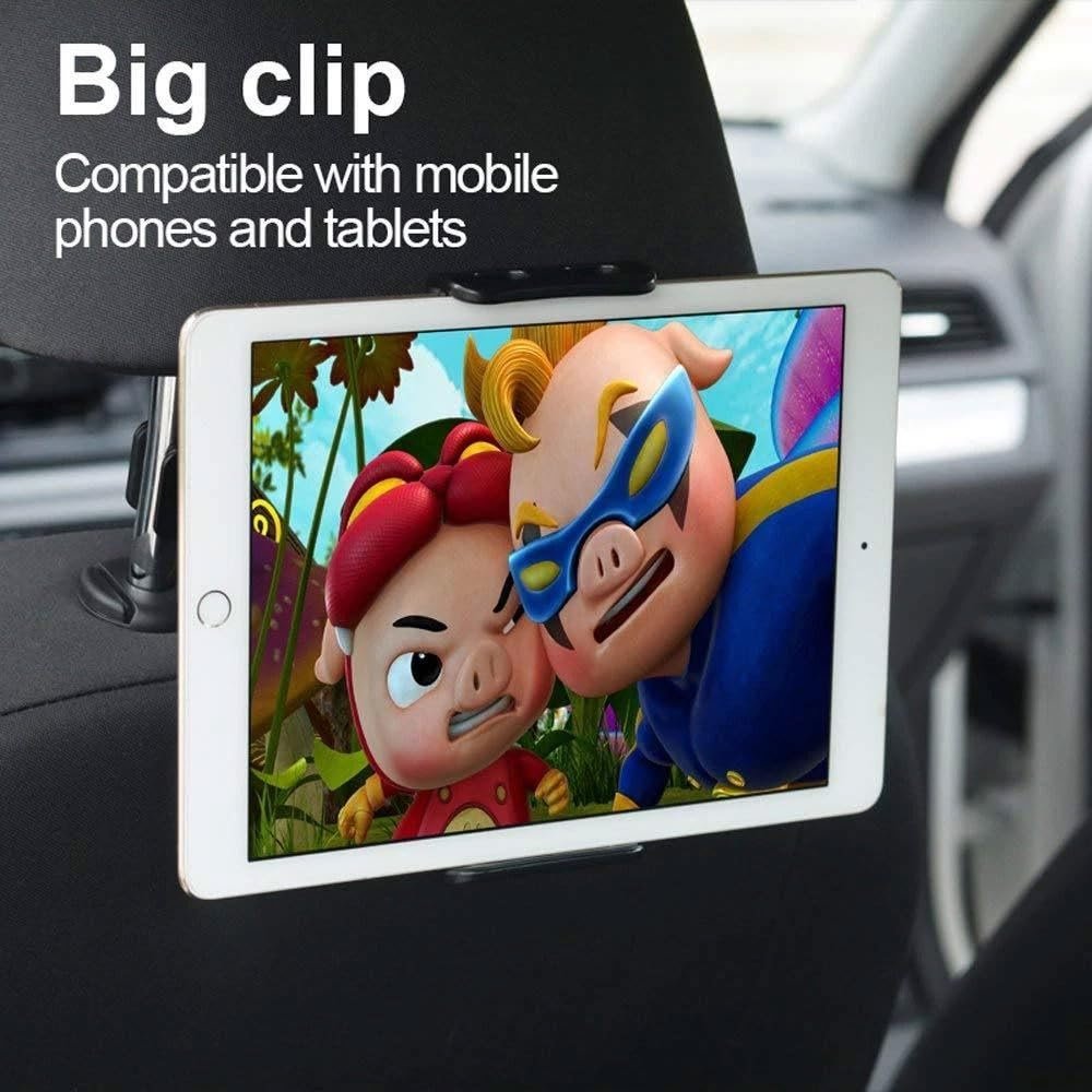 ⁦Support de Voiture pour Appui-Tête Tablettes et Smartphones avec Accès Chargeur - حامل هاتف وتابلت لمقعد السيارة الخلفي قابل للدوران 360 درجة⁩ - الصورة ⁦9⁩
