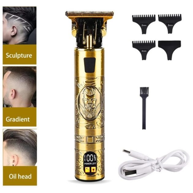 Tondeuse à cheveux professionnelle Zéro absolu , Dégradé , Low fade , Style vintage avec affichage LCD