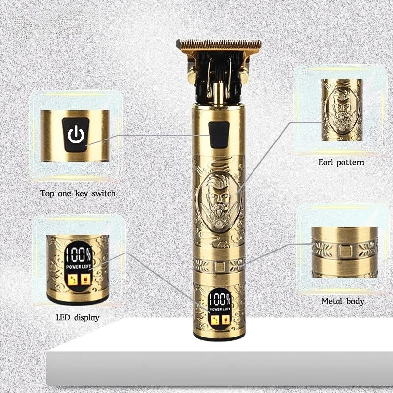 ⁦Tondeuse à cheveux professionnelle Zéro absolu , Dégradé , Low fade , Style vintage avec affichage LCD⁩ - الصورة ⁦5⁩