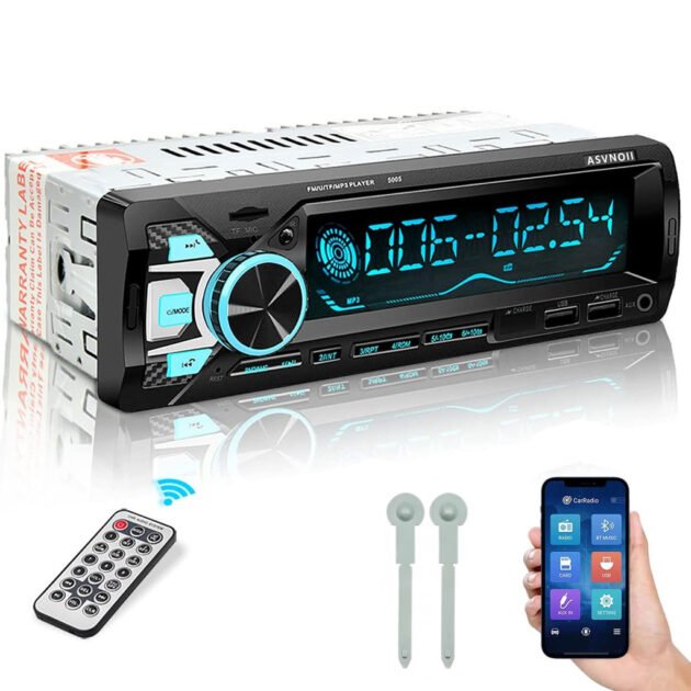 Autoradio Bluetooth 1DIN 7 Couleurs LED et Charge Rapide 2.1A Pioneer 9900 - راديو سيارة بلوتوث