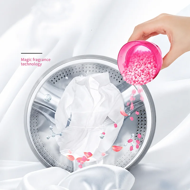 Perles adoucissantes parfumées pour le linge – 50 perles à utiliser en machine pour un linge frais et propre -حبيبات معطرة لتنعيم الأقمشة - 50 قطعة من حبيبات معطرة للغسيل لرائحة منعشة ونظيفة