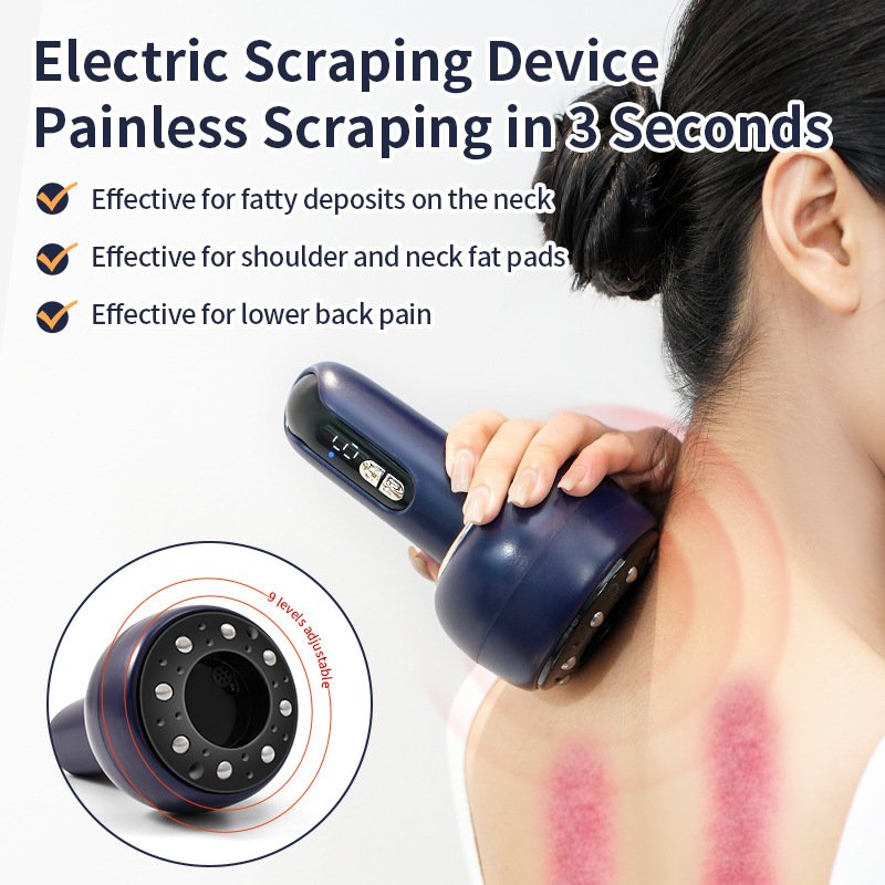 Appareil de Massage Ventouse Électrique et Scraping 3en1 Aspiration Réglable 9 Niveaux - 1 جهاز الحجامة والتدليك الكهربائي الذكي 3 في