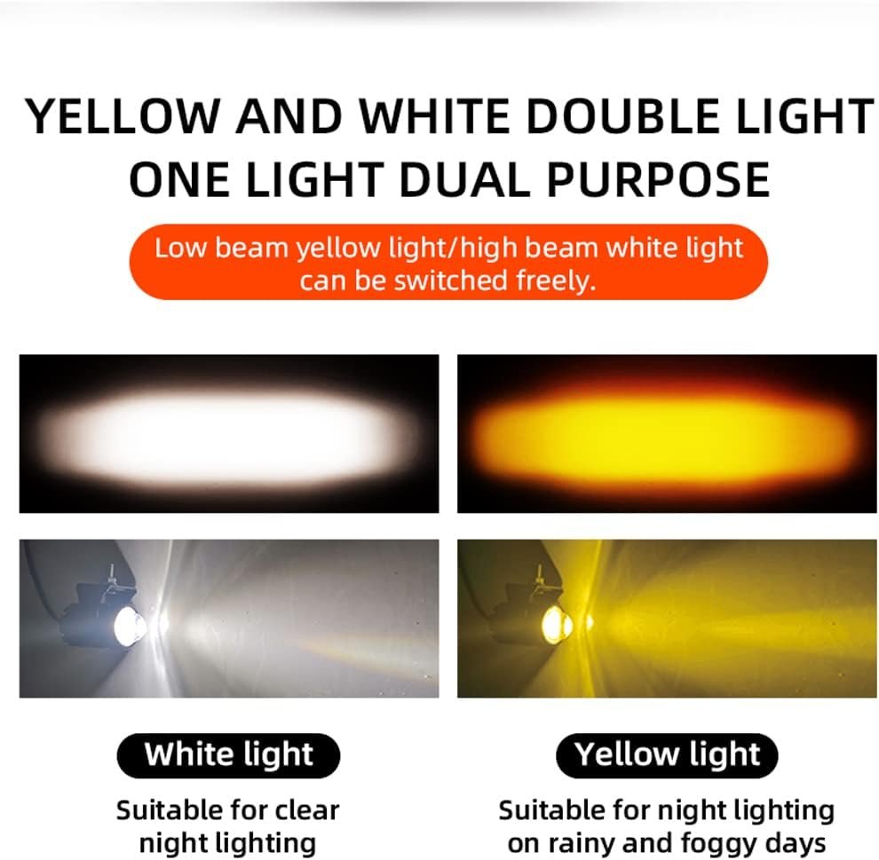 Projecteur LED Ultra Puissant Pour Moto et Véhicule Étanche IP67 DC 12V-80V, 3 Modes d'Éclairage - كشاف إضاءة ليد عالي القوة للمركبات والدراجات النارية