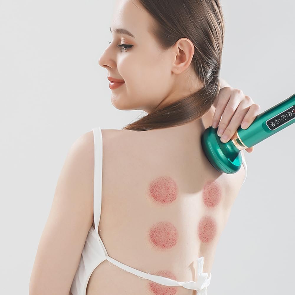 Appareil de Massage GuaSha Ventouse Électrique Rechargeable USB, Chauffant et Anti-Cellulite - جهاز مساج الغواشا والحجامة الكهربائي - الصورة 3